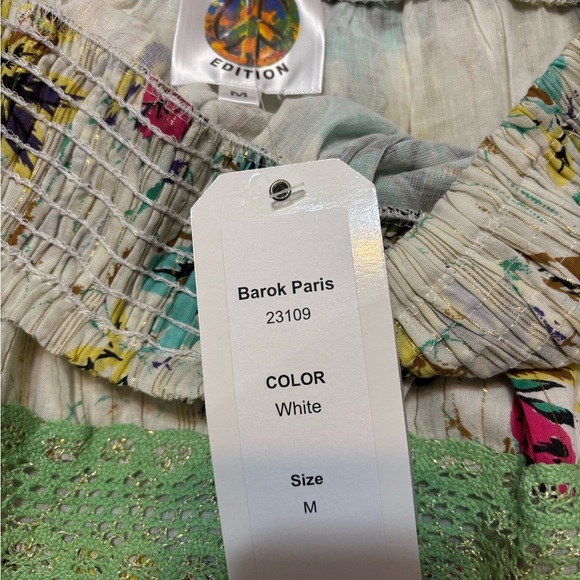 Kitsch & Pop Barok Paris Women’s Floral/Metallic Maxi Skirt M Boho Colorful NWT - Picture 3 of 5